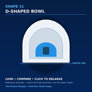 Shape 11 — D-Shaped Bowl toilet bowl